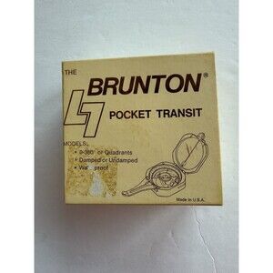 The ORIGINAL BRUNTON POCKET TRANSIT F2001 IN QUADRANTS (DAMPED) ORIGINAL BOX